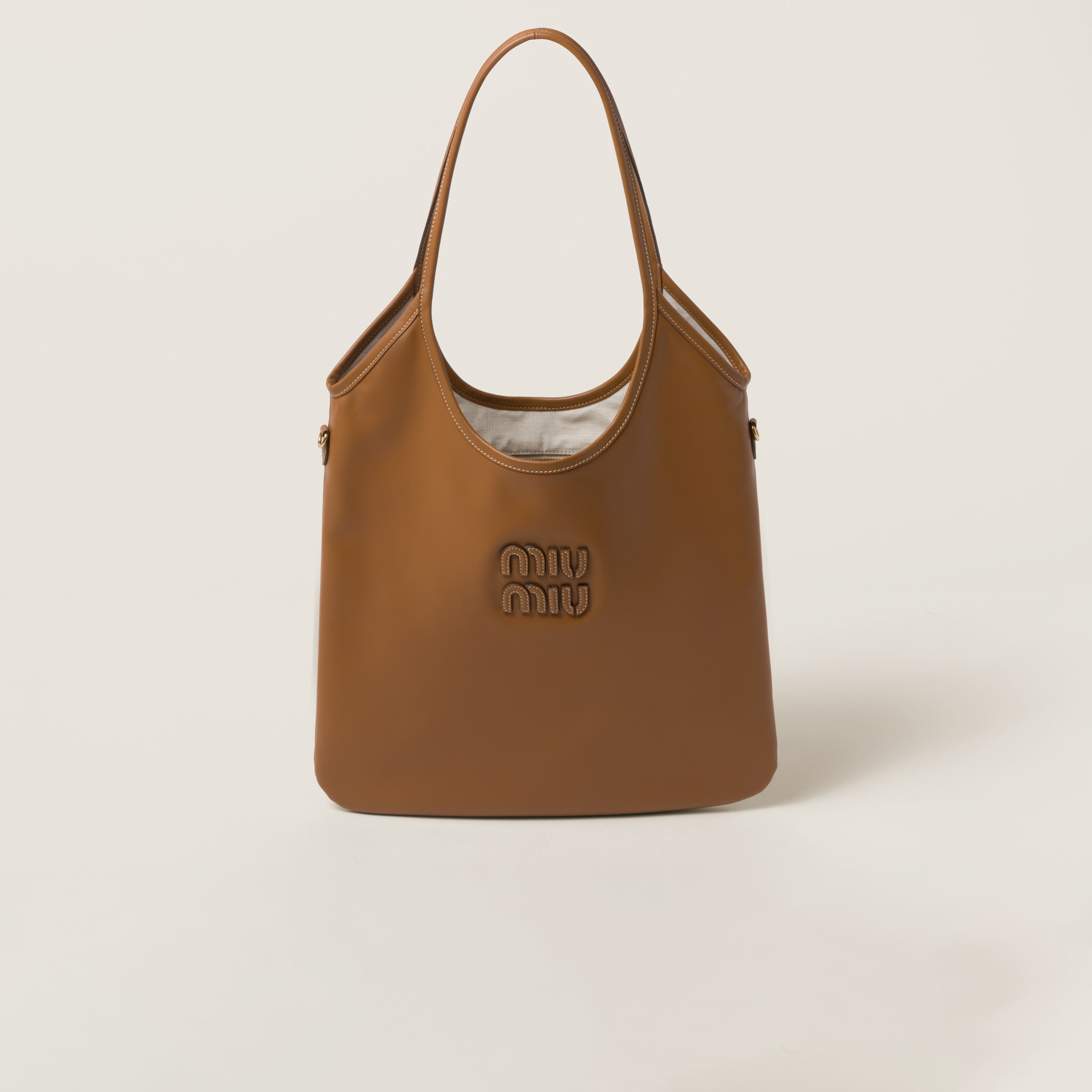 IVY LEATHER BAG, COGNAC