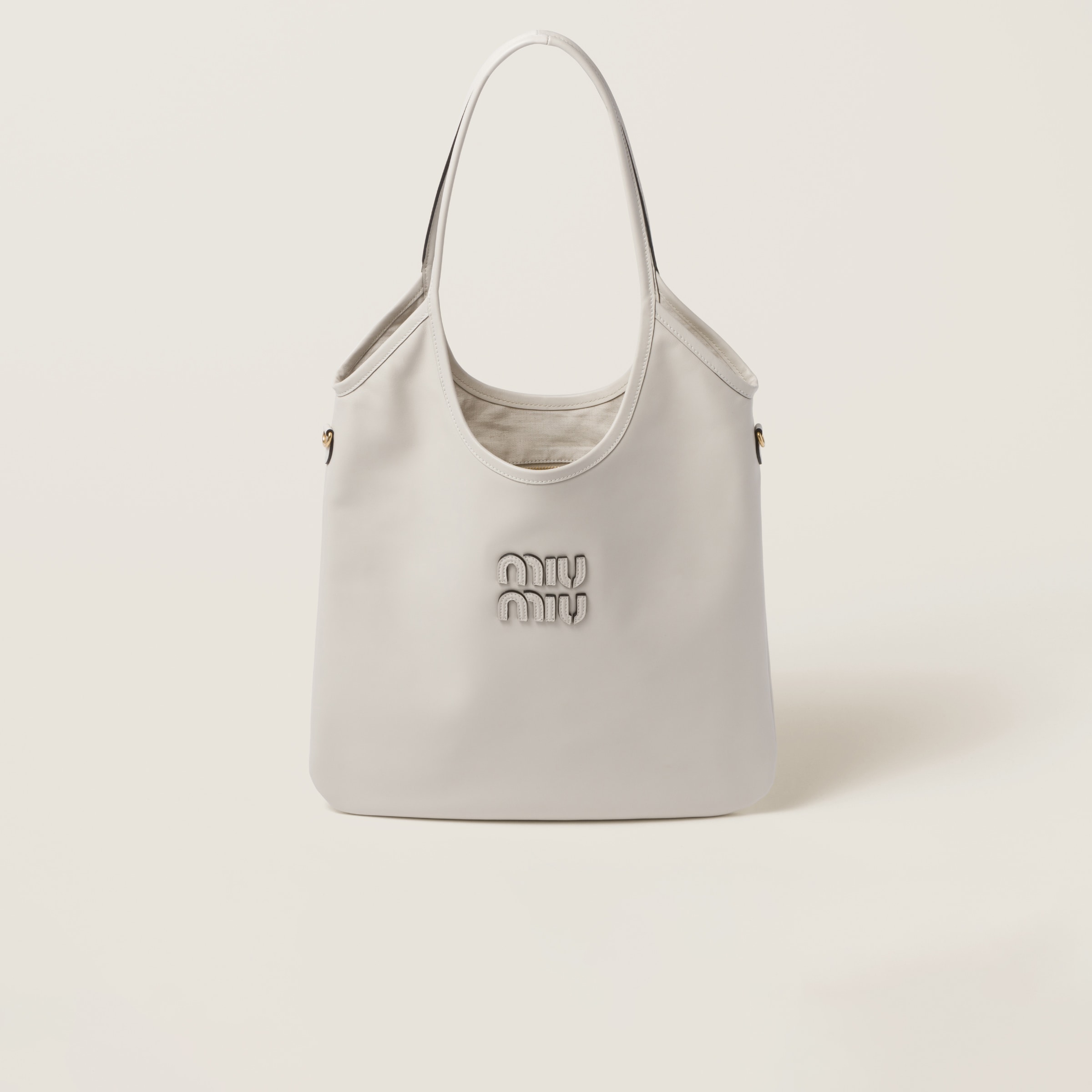 IVY LEATHER BAG, CHALK WHITE