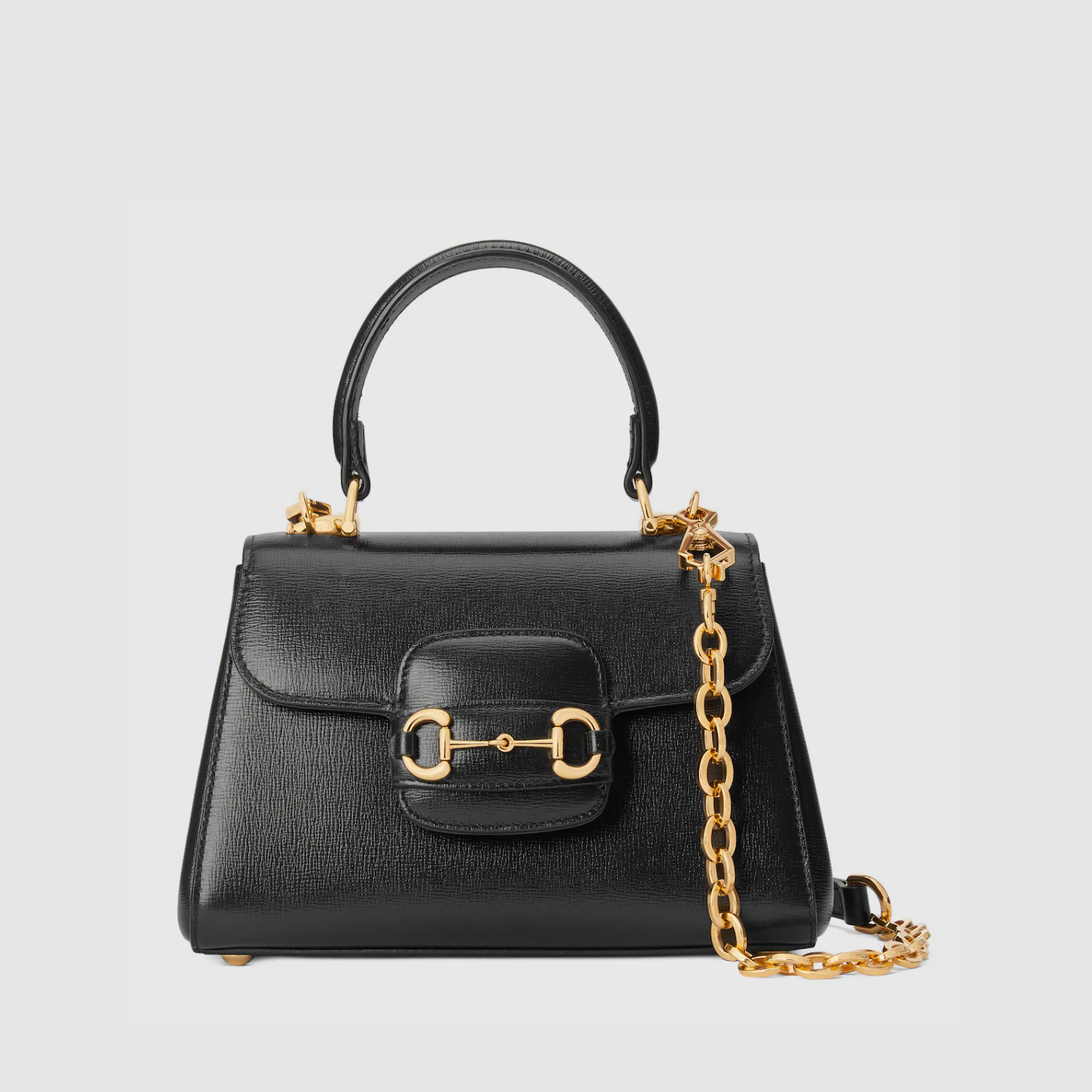 HORSEBIT 1955 MINI TOP HANDLE BAG, BLACK LEATHER