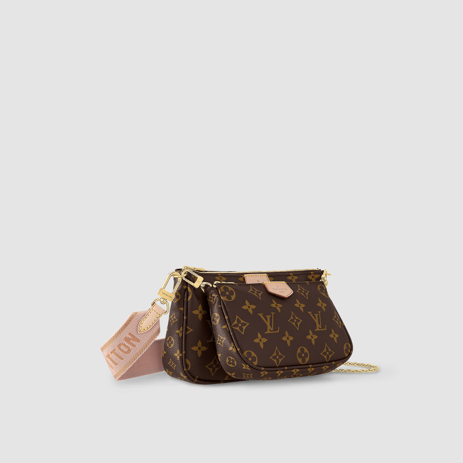 MULTI POCHETTE ACCESSOIRES, MONOGRAM/ LIGHT PINK