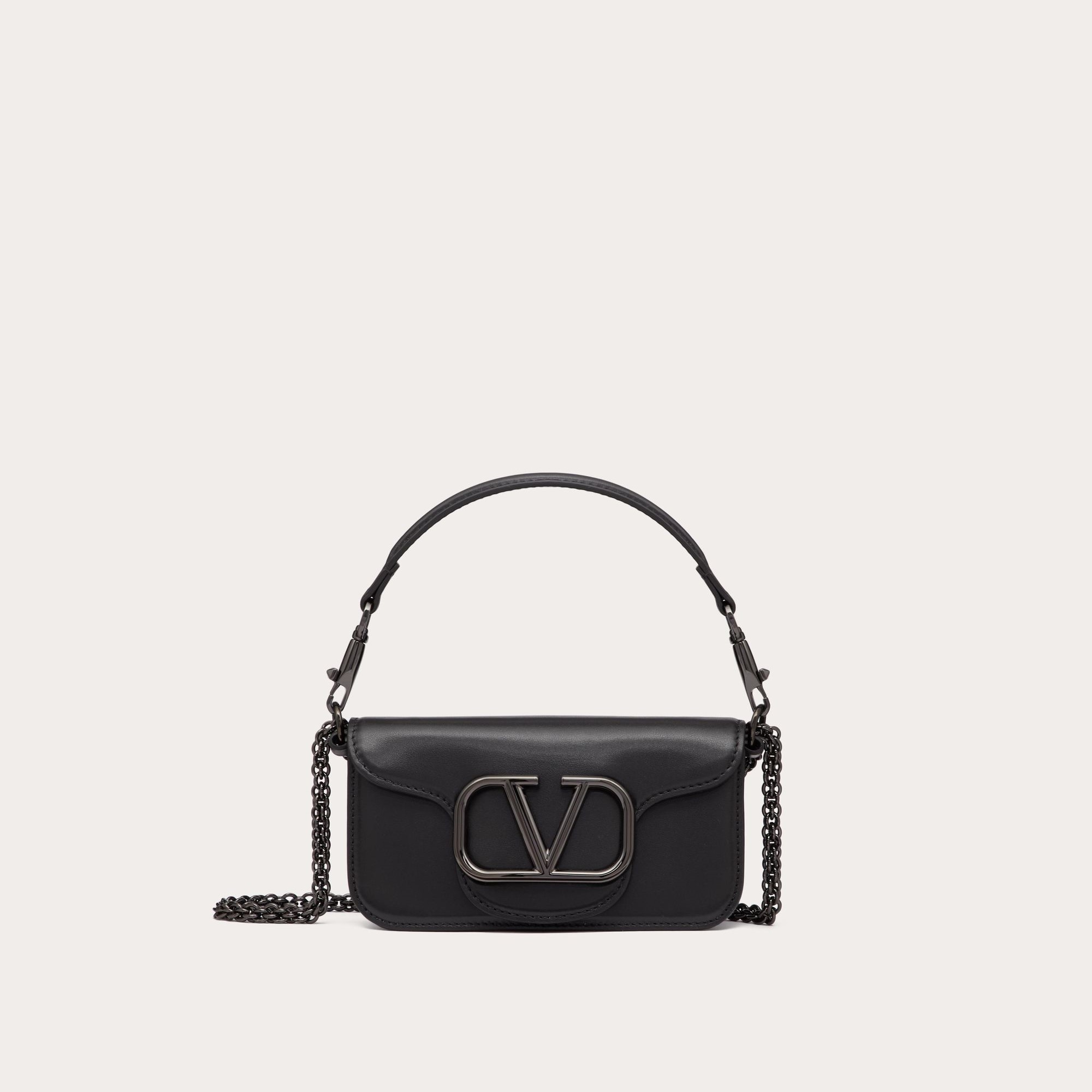 GARAVANI LOCÒ SMALL SHOULDER BAG IN CALFSKIN, BLACK