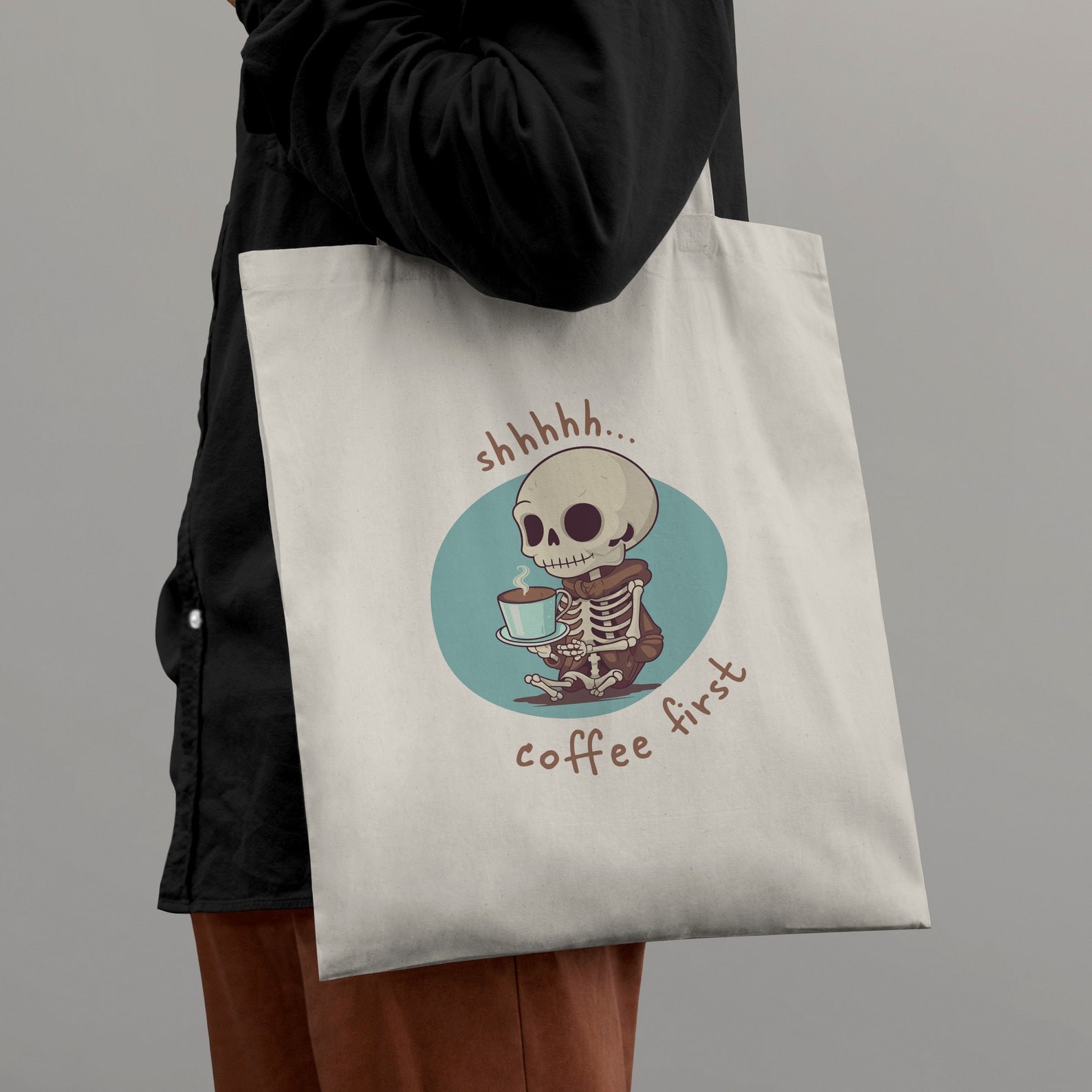 Funny Sarcastic Skeleton Tote Bag