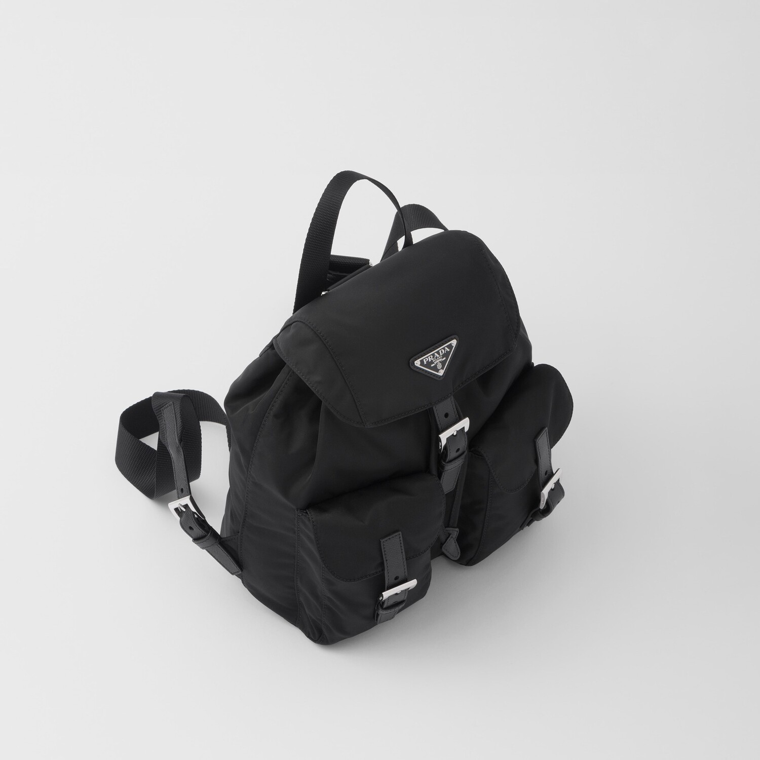 SMALL RE-NYLON BACKPACK, BLACK