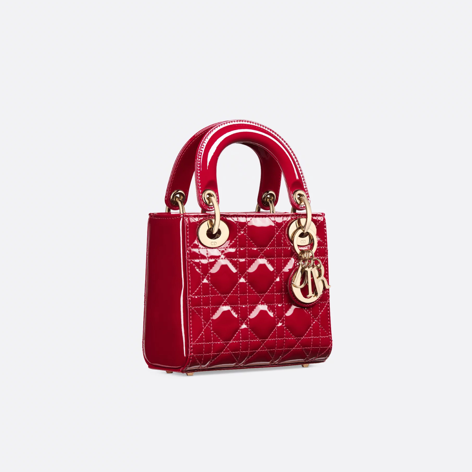 MINI LADY D BAG, CHERRY RED